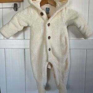GAP Cream Footed One Piece with Hood